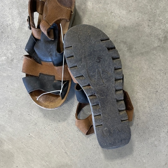 Fly London Womens Two Tone Leather Sandals Wedges Strappy Size 37/6-6.5 - Picture 5 of 7